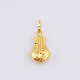 Dije Bolsa Dinero 0.55gr / 2cm / Oro Amarillo 18K