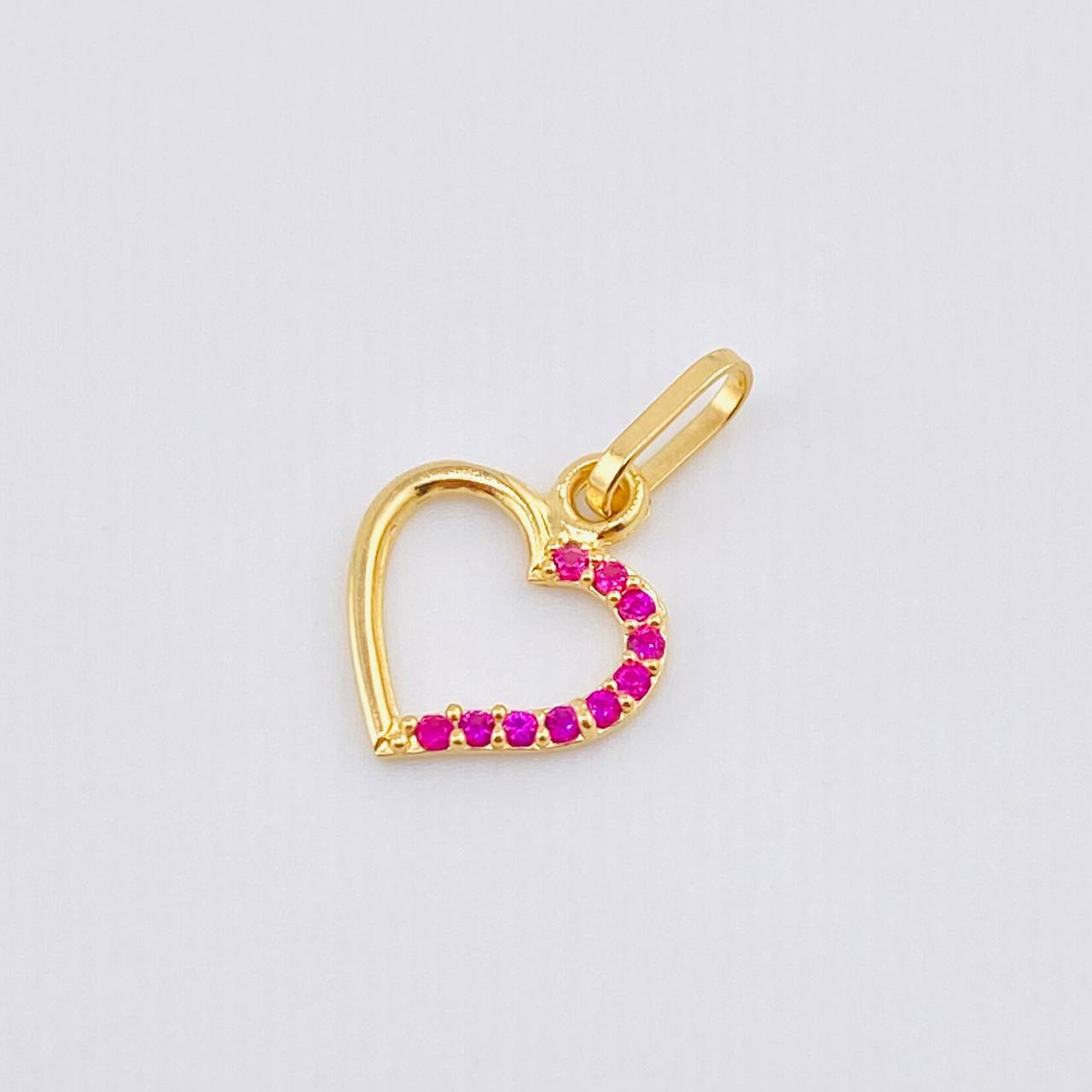 Dije Silueta Corazon 0.35gr / 1.4cm / Oro Amarillo 18K *