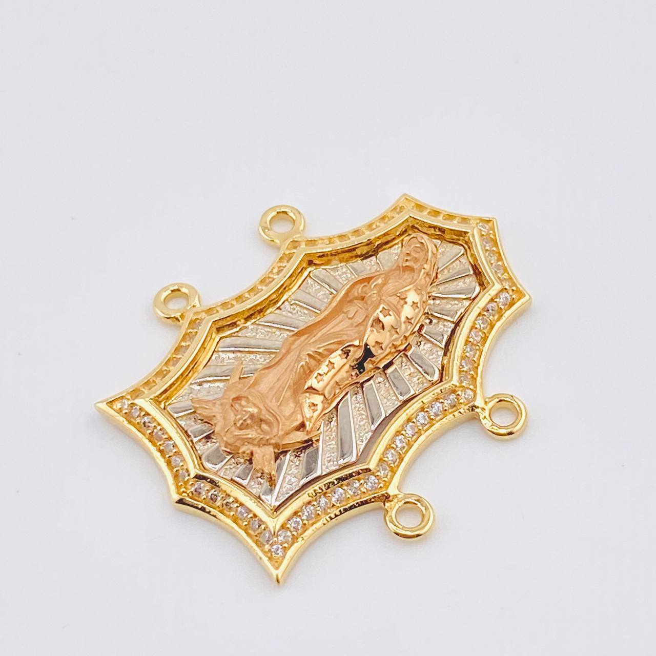 Herraje Virgen Guadalupe Silueta 6.85gr / 3cm / Tres Oros 18K