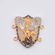 Herraje San Miguel Arcangel 10.3gr / 3.3cm / Dos Oros Blanco Rosa 18K *