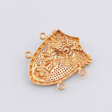 Herraje San Miguel Arcangel 10.3gr / 3.3cm / Dos Oros Blanco Rosa 18K *