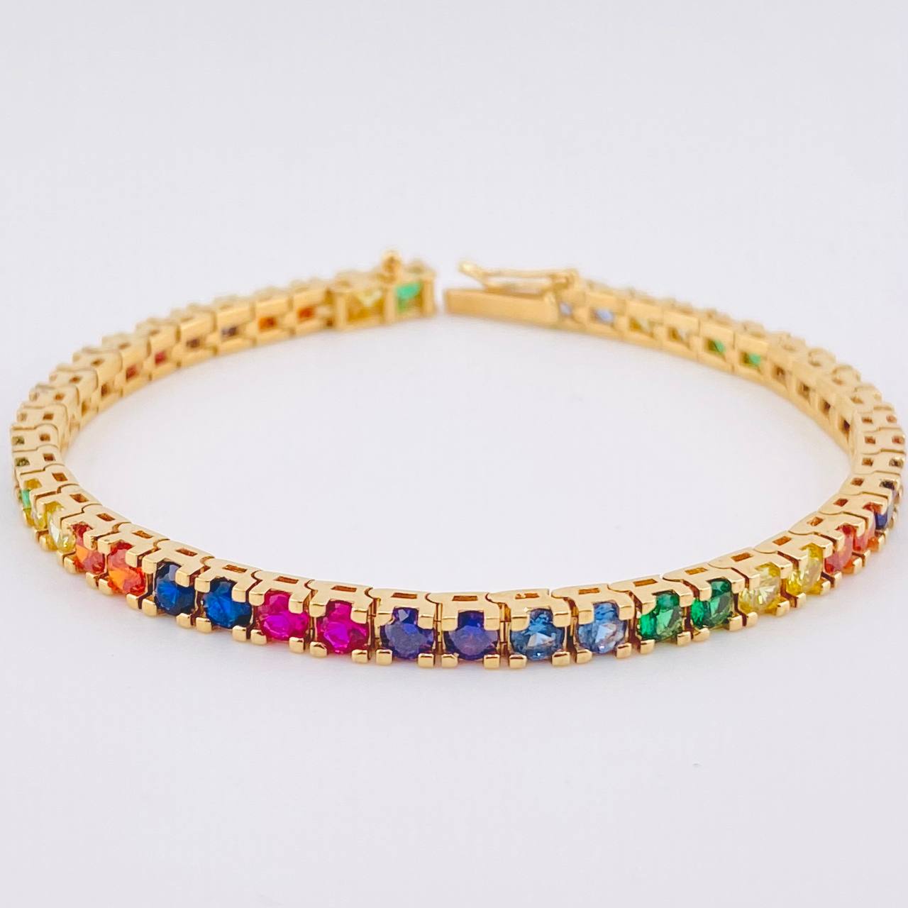 Pulso Tenis 13.75gr / 17.5cm / 3.5mm Oro Amarillo 18K *