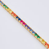 Pulso Tenis 13.75gr / 17.5cm / 3.5mm Oro Amarillo 18K *