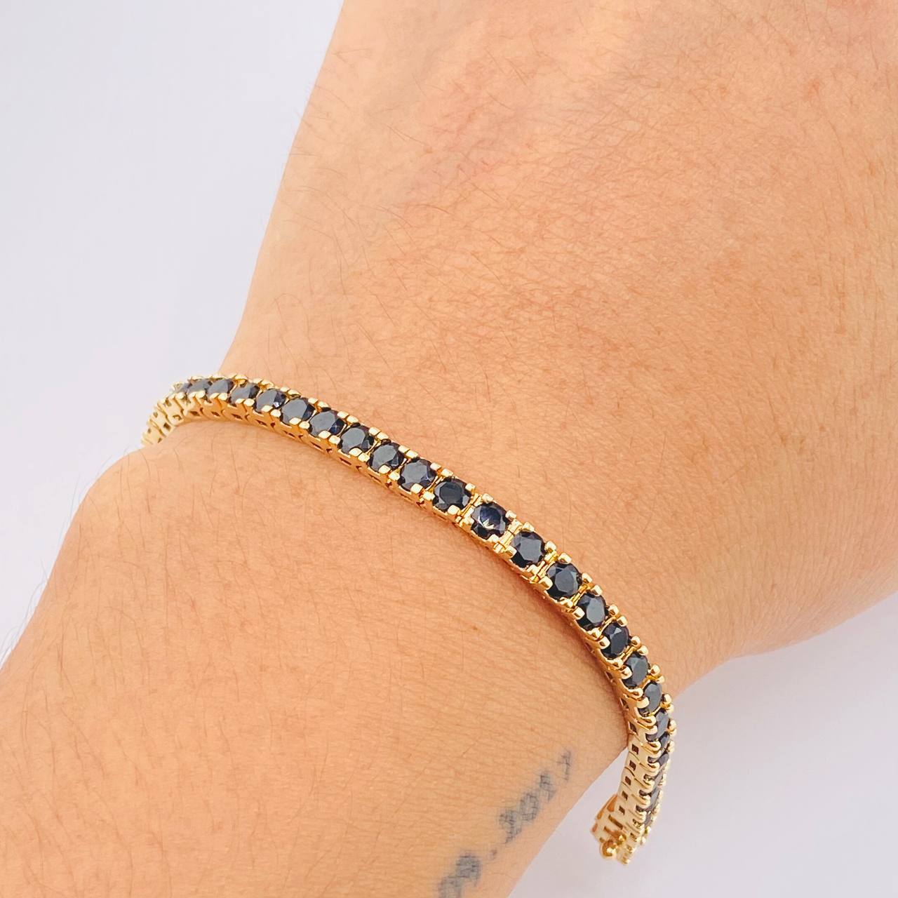 Pulso Tenis 12.65gr / 18.5cm / 3.4mm Oro Amarillo 18K *