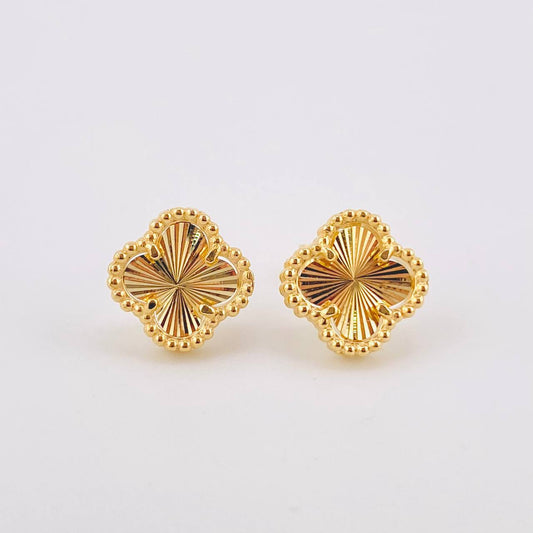 Topos Trebol Diamantado 2.6gr / 8.9mm Oro Amarillo Nac.Esp. 18K *