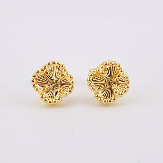 Topos Trebol Diamantados 2gr / 7mm Oro Amarillo Nac.Esp. 18K ©