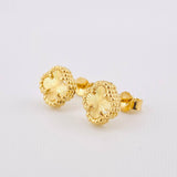 Topos Trebol Diamantados 2gr / 7.3mm Oro Amarillo Nac.Esp. 18K