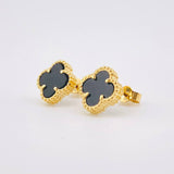 Topos Trebol Negro 1.9gr / 7mm Oro Amarillo Nac.Esp. 18K