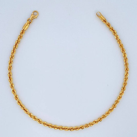 Pulso Lazo 2.05gr / 20cm / 3mm Oro Amarillo +3 18K $