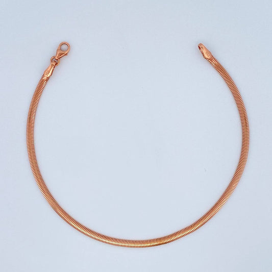 Pulso Serpiente 3.2gr / 17.8cm / 2.2mm Oro Rosa +3 18K $