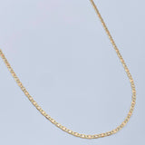 Cadena Escalera Plana 1.25gr / 45cm / 1mm Tres Oros +3 18K $
