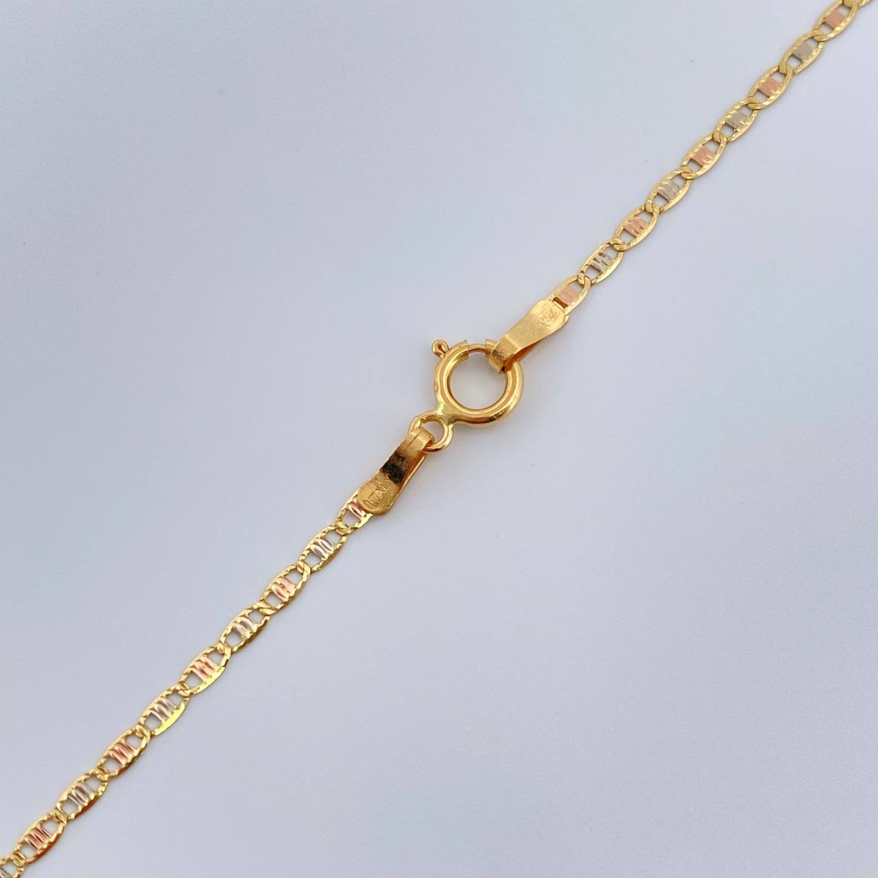 Cadena Escalera Plana 1.25gr / 45cm / 1mm Tres Oros +3 18K $