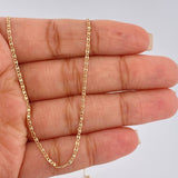 Cadena Escalera Plana 1.25gr / 45cm / 1mm Tres Oros +3 18K $