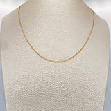 Cadena Escalera Plana 1.25gr / 45cm / 1mm Tres Oros +3 18K $