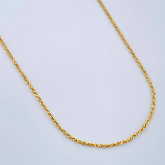 Cadena Lazo 1.1gr / 40cm / 2mm Oro Amarillo +3 18K $