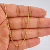 Cadena Lazo 0.95gr / 50cm / 1mm Oro Amarillo +3 $