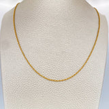 Cadena Lazo 1.1gr / 60cm / 1mm Oro Amarillo +3 18K %