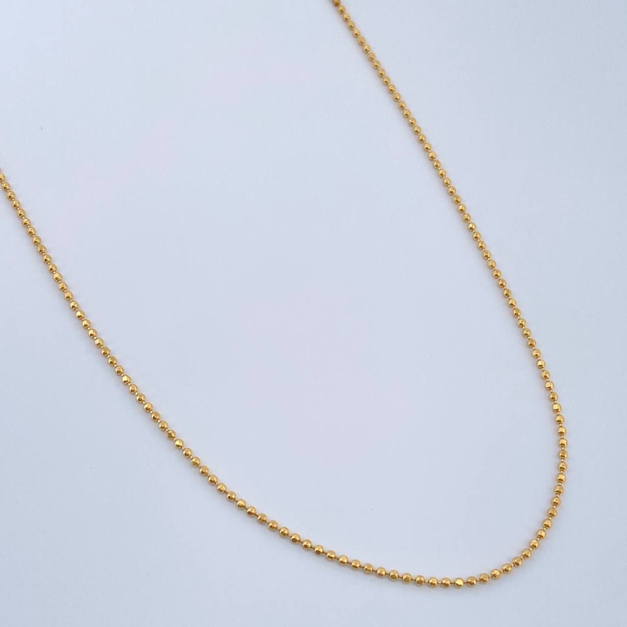 Cadena Militar 1.85gr / 45.3cm / 0.6mm Oro Amarillo +3 18K $