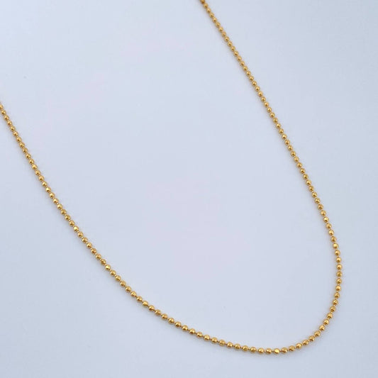Cadena Militar 1.85gr / 45.3cm / 0.6mm Oro Amarillo +3 18K $