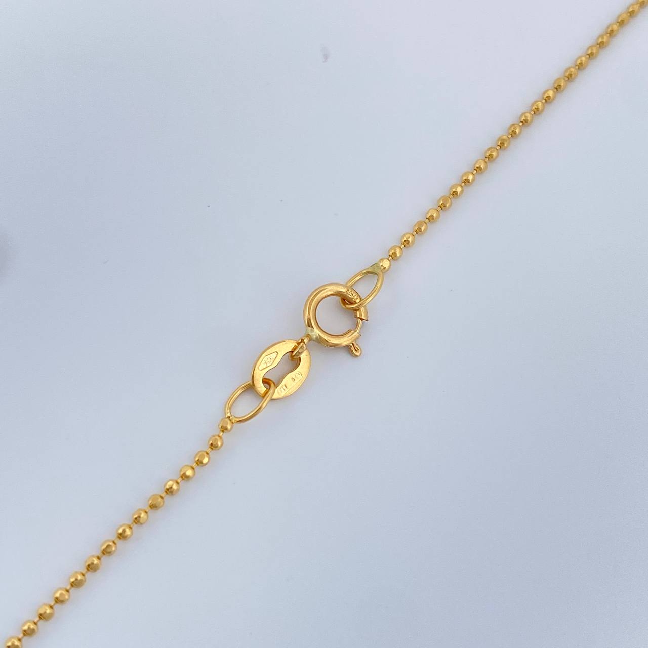 Cadena Militar 1.85gr / 45.3cm / 0.6mm Oro Amarillo +3 18K $