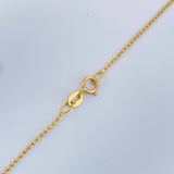 Cadena Militar 1.85gr / 45.3cm / 0.6mm Oro Amarillo +3 18K $
