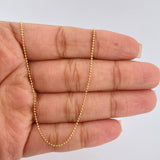 Cadena Militar 1.85gr / 45.3cm / 0.6mm Oro Amarillo +3 18K $