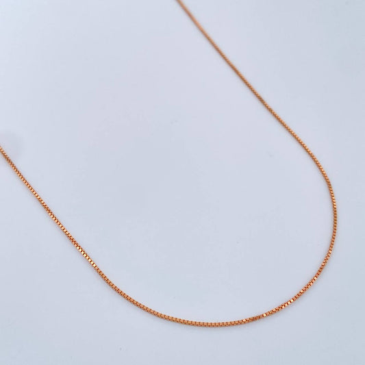Cadena Veneciana 1.05gr / 45.4cm / 1mm Oro Rosa +3 18K $