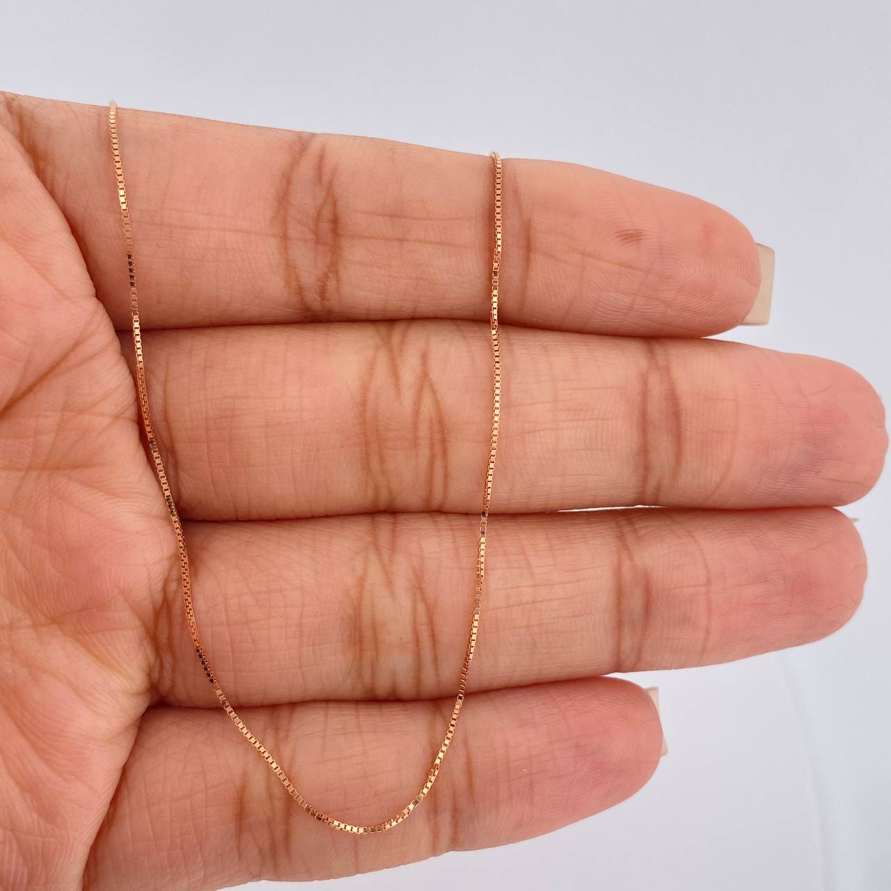 Cadena Veneciana 1.05gr / 45.4cm / 1mm Oro Rosa +3 18K $