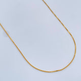 Cadena Veneciana 1.8gr / 45cm / 1.25mm Oro Amarillo +3 18K $