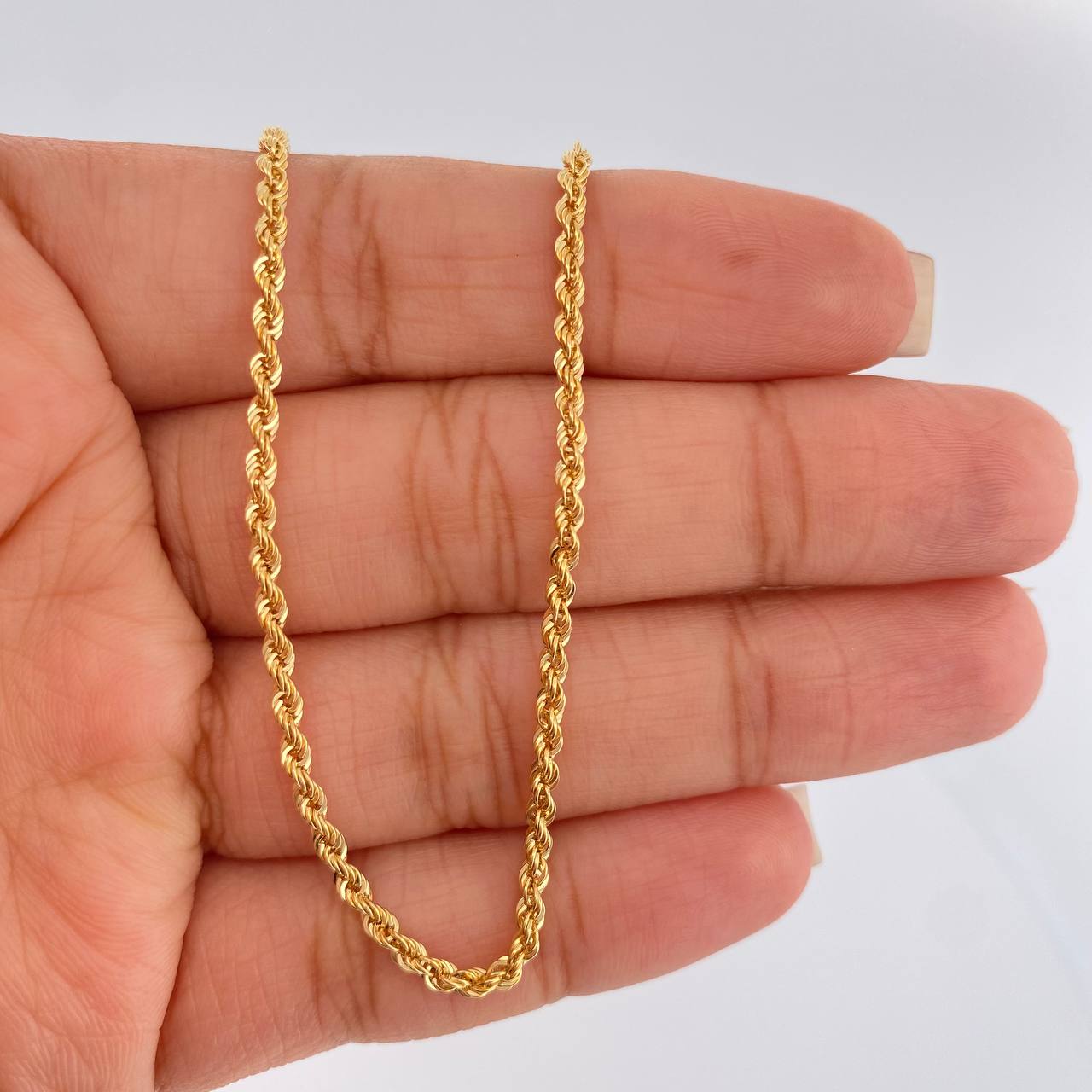 Cadena Lazo 2.75gr / 45cm / 2mm Oro Amarillo +3 18K $