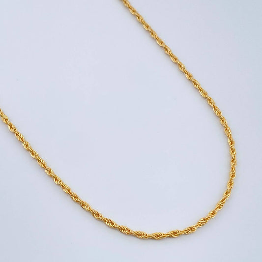 Cadena Lazo 0.9gr / 50cm / 1mm Oro Amarillo +3 18K $