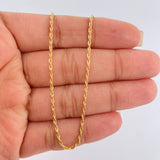 Cadena Lazo 0.9gr / 50cm / 1mm Oro Amarillo +3 18K $