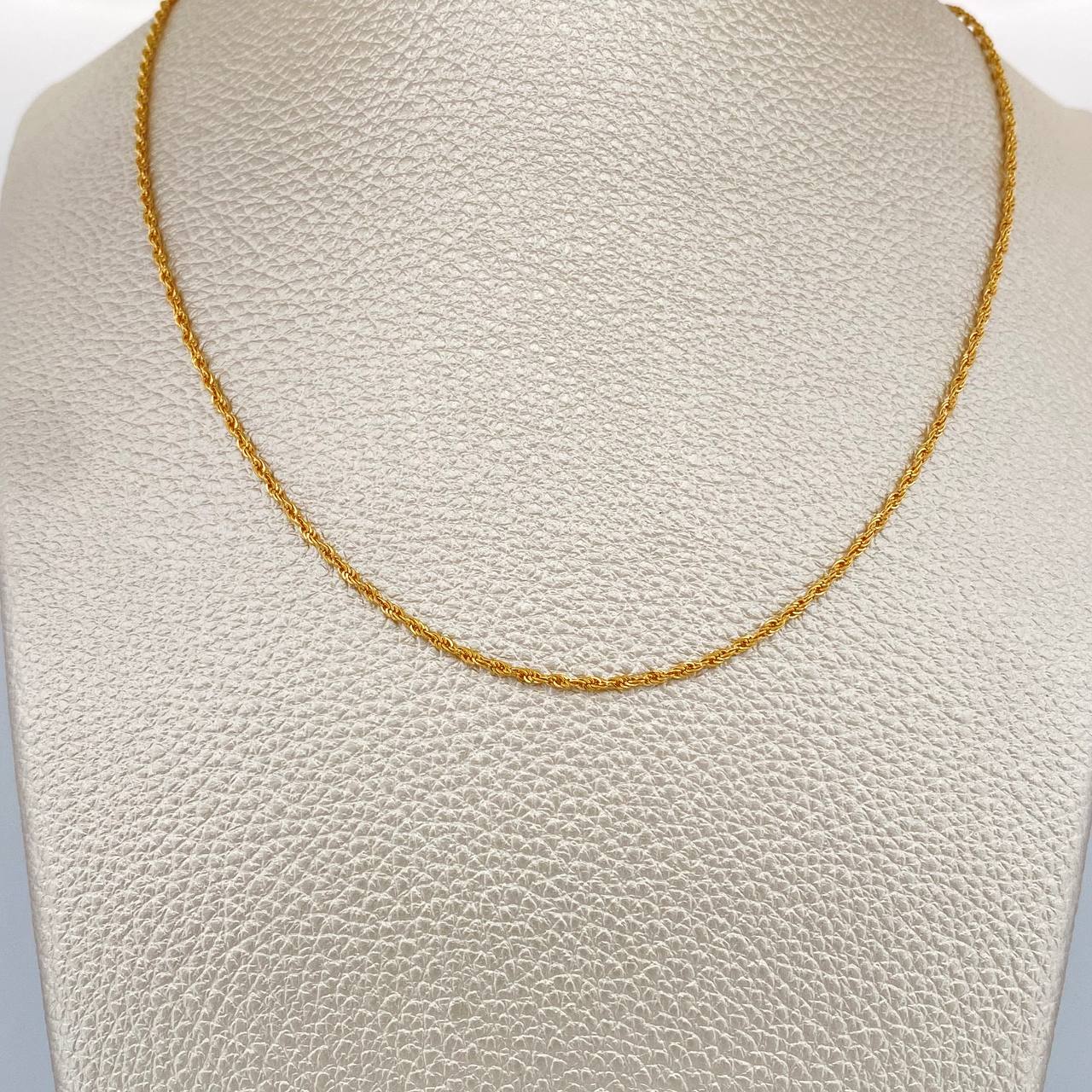 Cadena Lazo 0.9gr / 50cm / 1mm Oro Amarillo +3 18K $