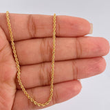 Cadena Lazo 1.55gr / 45cm / 2mm Oro Amarillo +3 18K $