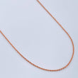 Cadena Aro Seguido 1.7gr / 50cm / 0.5mm Oro Rosa +3 18K $