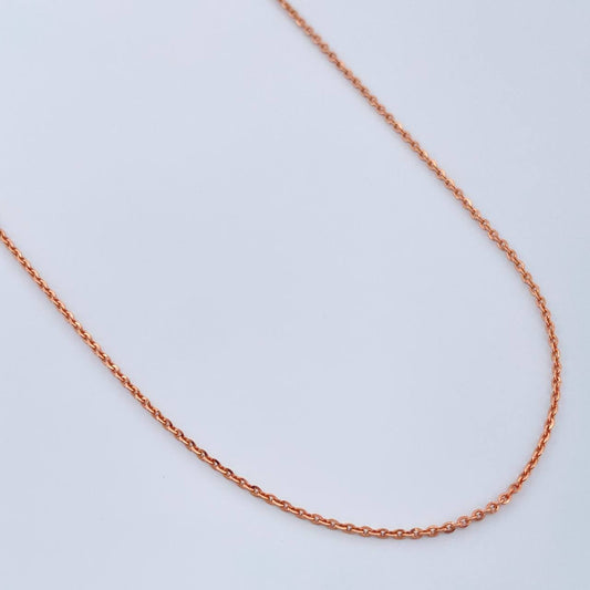 Cadena Aro Seguido 1.8gr / 50cm / 0.5mm Oro Rosa +3 18K $