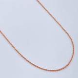 Cadena Aro Seguido 1.7gr / 50cm / 0.5mm Oro Rosa +3 18K $