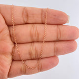 Cadena Aro Seguido 1.7gr / 50cm / 0.5mm Oro Rosa +3 18K $