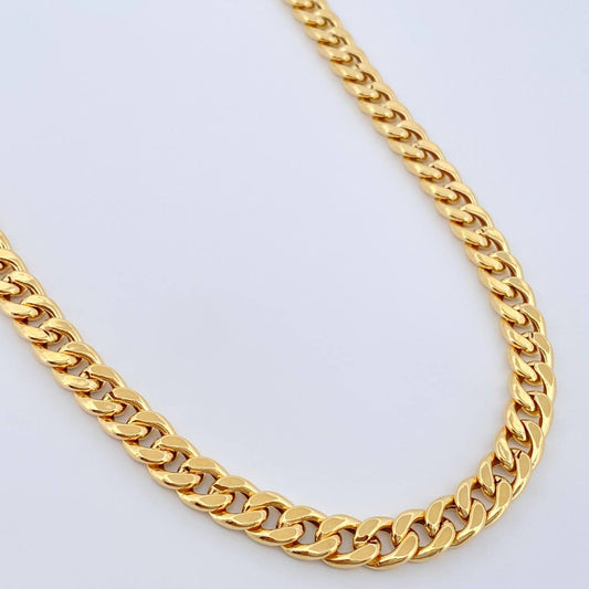 Cadena Cubana 14.4gr / 60cm / 7.22mm Oro Amarillo +1 18K $