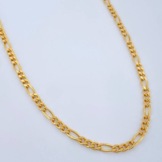 Cadena Figaro 10.3gr / 60cm / 3.8mm Oro Amarillo +1 18K $