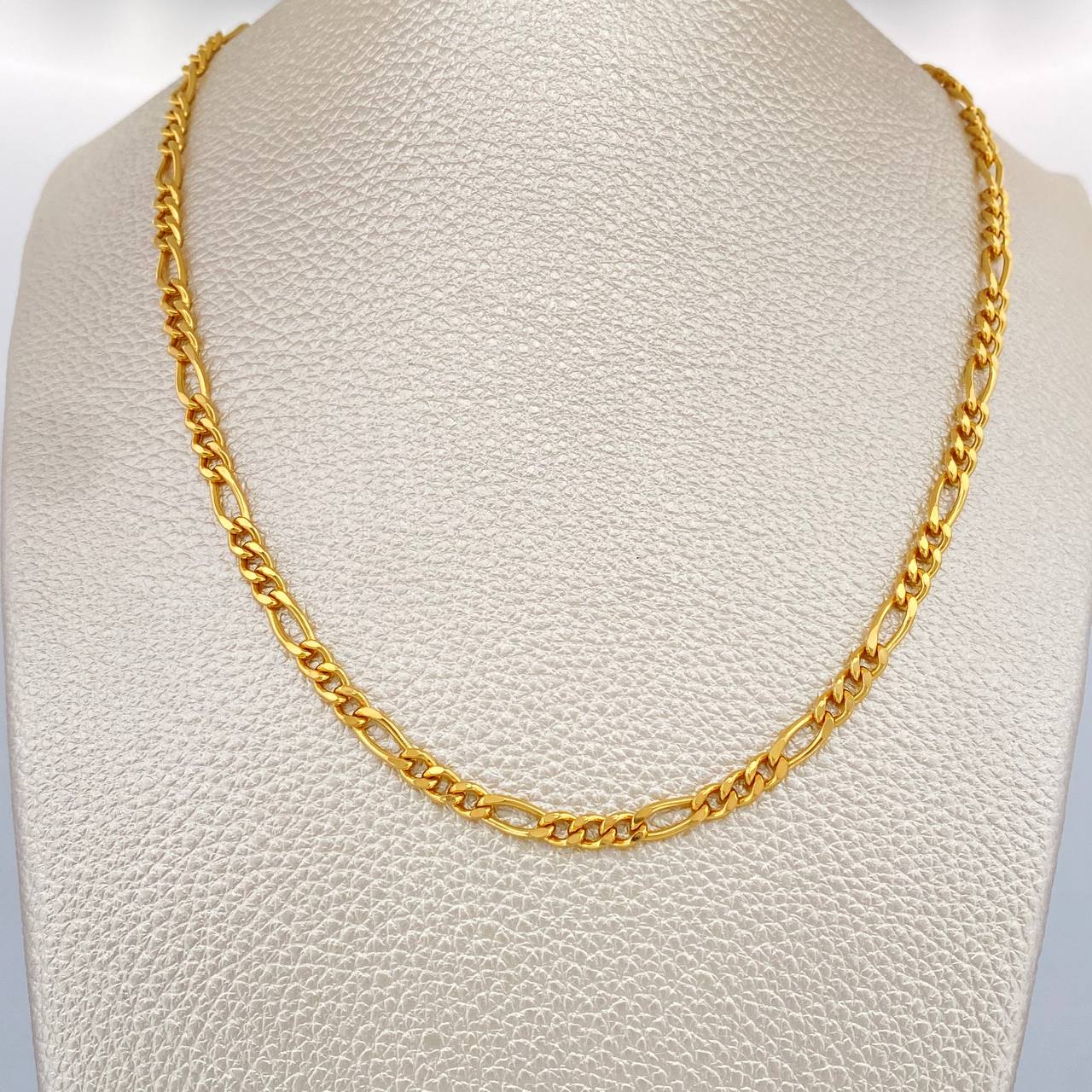 Cadena Figaro 10.3gr / 60cm / 3.8mm Oro Amarillo +1 18K $