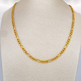 Cadena Figaro 10.3gr / 60cm / 3.8mm Oro Amarillo +1 18K $