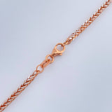 Cadena Franco 5.4gr / 60cm / 1.75mm Dos Oros Blanco Rosa +3 18K $