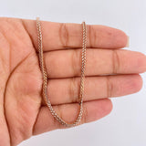 Cadena Franco 5.4gr / 60cm / 1.75mm Dos Oros Blanco Rosa +3 18K $