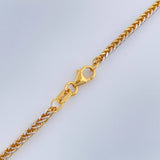 Cadena Franco 11.35gr / 60cm / 2.5mm Dos Oros Amarillo Blanco +3 18K $