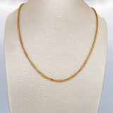 Cadena Franco 11.35gr / 60cm / 2.5mm Dos Oros Amarillo Blanco +3 18K $