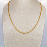 Cadena Lazo 0.8gr / 40cm / 2mm Oro Amarillo +3 18K $