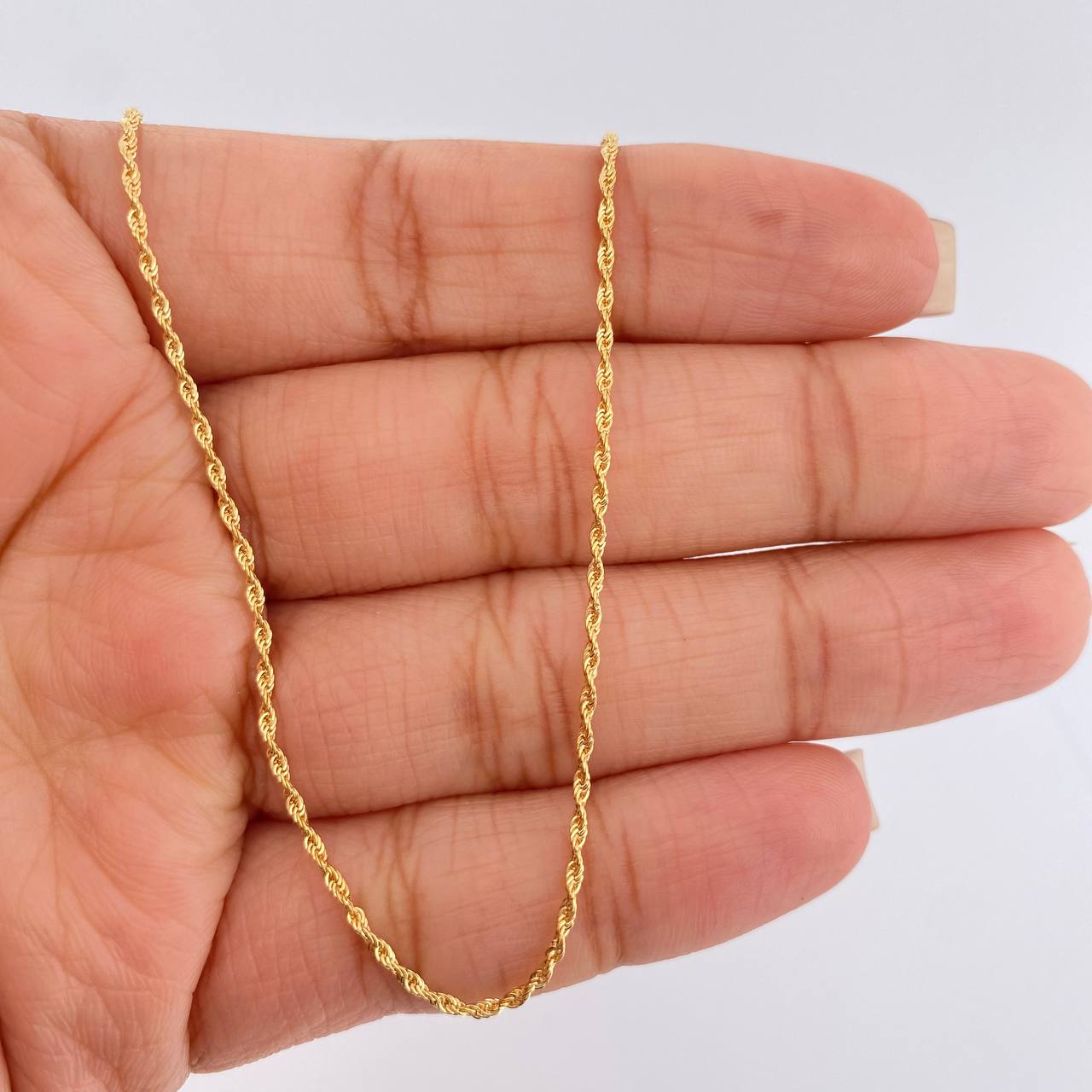 Cadena Lazo 1.05gr / 60cm / 1.15mm Oro Amarillo +3 18K $