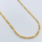 Cadena Figaro 6.5gr / 60cm / 2.93mm Oro Amarillo +1 18K $