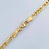 Cadena Figaro 6.5gr / 60cm / 2.93mm Oro Amarillo +1 18K $